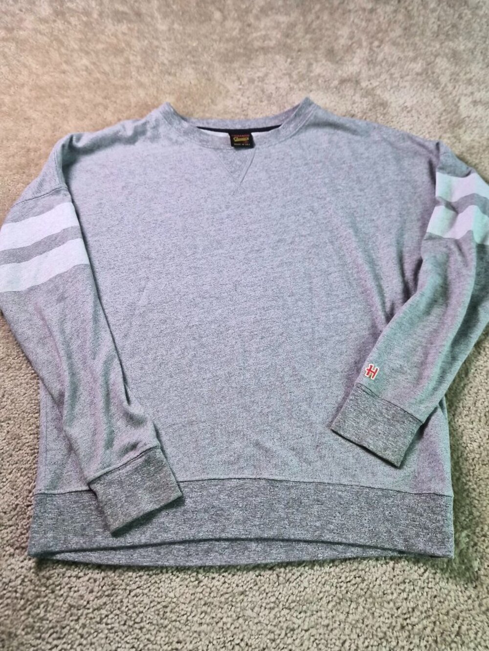 Homage Fleece Crew Neck Pullover Sweatshirt Logo Long Sleeve Regular Size M F891